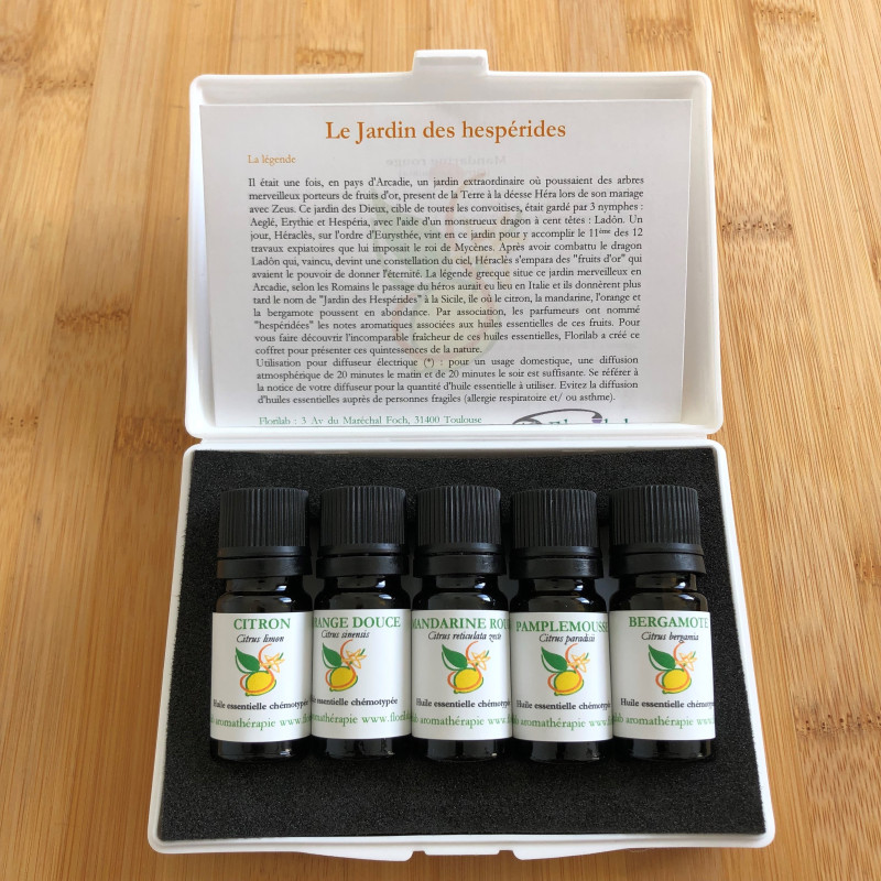 Coffret autour des huiles essentielles d'agrumes